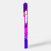 ブルーバイオレットカラフルテクスグランジチャ Case-Mate iPhoneケース (裏面 / 左)