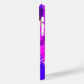 ブルーバイオレットカラフルテクスグランジチャ Case-Mate iPhoneケース (裏面 / 左)