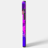 ブルーバイオレットカラフルテクスグランジチャ Case-Mate iPhoneケース (裏面 / 左)