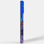 ブルーバイオレットカラフルテクスグランジチャ Case-Mate iPhoneケース (裏面 / 右)