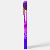 ブルーバイオレットカラフルテクスグランジチャ Case-Mate iPhoneケース (裏面 / 左)