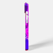 ブルーバイオレットカラフルテクスグランジチャ Case-Mate iPhoneケース (裏面 / 左)