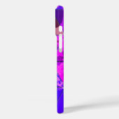 ブルーバイオレットカラフルテクスグランジチャ Case-Mate iPhoneケース (裏面 / 左)