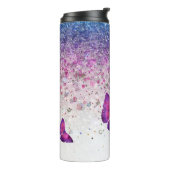 *~*ブルーバイオレットグリッターバタフライガーリー タンブラー (回転左)