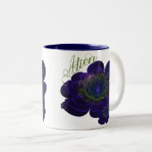 ブルーバイオレットコロラフラワー ツートーンマグカップ (正面右)