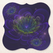 ブルーバイオレットコロラフラワー ペーパーコースター (正面)