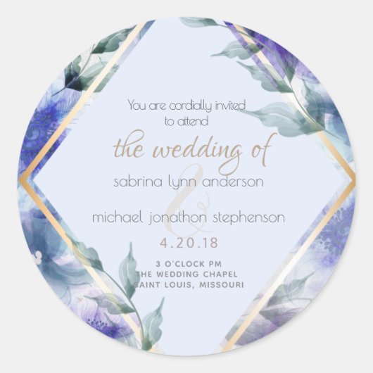 ブルーバイオレットトランスルーセントフローラ ラウンドシール (正面)