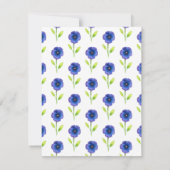 ブルーバイオレットパンジー 招待状 (裏面)