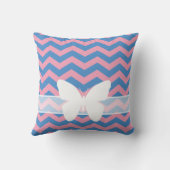 ブルーバイオレットフロステッドオーキッドチャブロンと蝶 クッション (裏面)