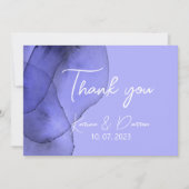 ブルーバイオレットラベンダーの水色 サンキューカード (正面)