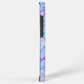 ブルーバイオレットラベンダーカラフル抽象芸術マーブル文字 SAMSUNG GALAXYケース (右側面)
