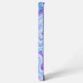 ブルーバイオレットラベンダーカラフル抽象芸術マーブル文字 SAMSUNG GALAXYケース (左側面)