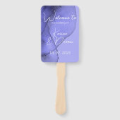 ブルーバイオレットラベンダー ハンドファン (正面)