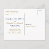 ブルーバイオレットローズウォーターカラーパターンカスタム 案内ポストカード (裏面)