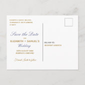 ブルーバイオレットローズウォーターカラーパターンカスタム 案内ポストカード (裏面)