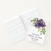ブルーバイオレットワイルドバラブライダルシャワーゲストブック ノートブック (内部)
