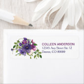 ブルーバイオレットワイルドバラ差出人住所 ラベル (インサイチュ)