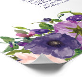 ブルーバイオレットワイルドバラ結婚のディナーシーティングチャート ポスター (角)