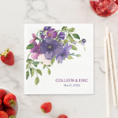 ブルーバイオレットワイルドバラ結婚ズ スタンダードランチョンナプキン (インサイチュ)