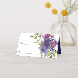 ブルーバイオレットワイルドバラ結婚ズ プレイスカード