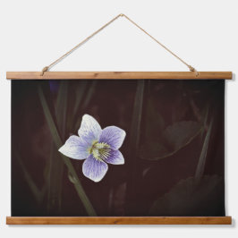 ブルーバイオレットワイルドフラワー自然 吊り下げ型タペストリー