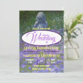 ブルーバイオレット忘れフロックス・メノーの女の子の像 招待状 (スタンド正面)