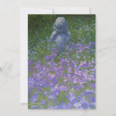 ブルーバイオレット忘れフロックス・メノーの女の子の像 招待状 (裏面)