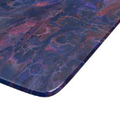 ブルーバイオレット&コーラルレッドマーブルアクリルアブストラクション カッティングボード (角)