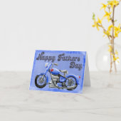 ブルーバイクの父の日ギフト カード (黄色い花)