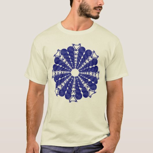 ブルーバイクの輪サイクリングインスパイア Tシャツ (正面)