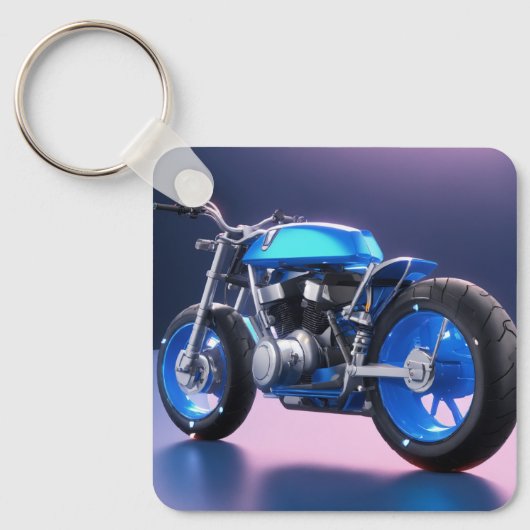 ブルーバイクキーチェーン キーホルダー (正面)