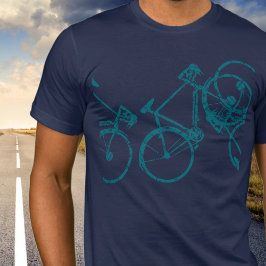 ブルーバイククールサイクリングインスパイア Tシャツ