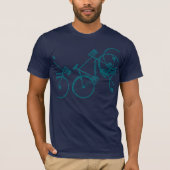 ブルーバイククールサイクリングインスパイア Tシャツ (正面)