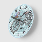 ブルーバイク時計 ラウンド壁時計 (傾斜)