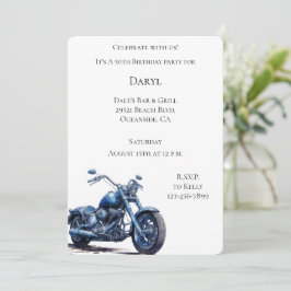 ブルーバイク誕生日 招待状