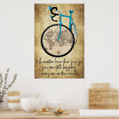 ブルーバイク – どんなに遅くてもポスター ポスター (キッチン)