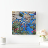 ブルーバイク。 スクエア壁時計 (ホーム)