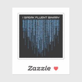 ブルーバイナリコード シール