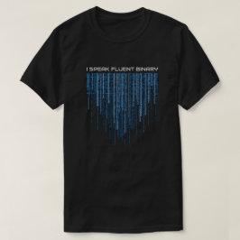 ブルーバイナリコード Tシャツ