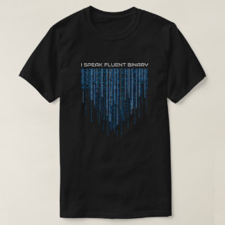 ブルーバイナリコード Tシャツ