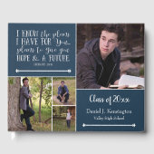 ブルーバイブル聖句フォトコラージュ卒業 ゲストブック (正面)