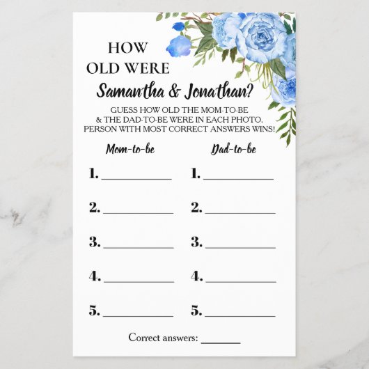 ブルーバイリンガルのゲームカードをシャワーで浴びたのは何歳だった チラシ (正面)