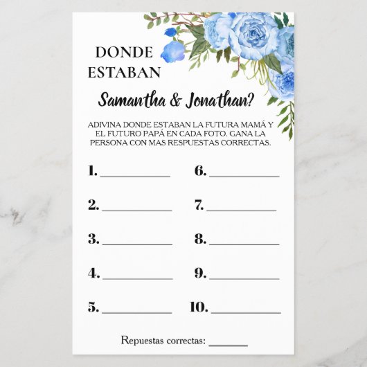 ブルーバイリンガルのゲームカードをシャワーで浴びた場所 チラシ (裏面)