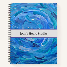 ブルーバイ抽象芸術パーソナライズされたノート ノートブック