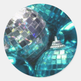 ブルーバウブルラウンドステッカー ラウンドシール