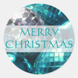 ブルーバウブル「メリークリスマス」のステッカー ラウンドシール