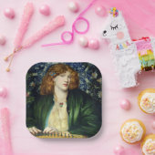 ブルーバウワー(Dante Gabriel Rossetti著) ペーパープレート (パーティー)