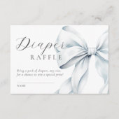 ブルーバウ赤ちゃんシャワーおむつラッフル エンクロージャーカード (正面)