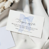 ブルーバウ赤ちゃんシャワーおむつラッフル エンクロージャーカード