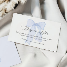 ブルーバウ赤ちゃんシャワーおむつラッフル エンクロージャーカード